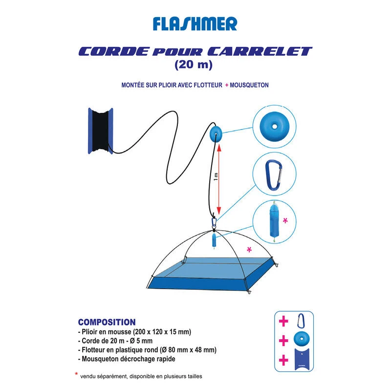 CORDE A CARRELET Pêche à Pied 4 CORDE A CARRELET Pêche à Pied – Image 2